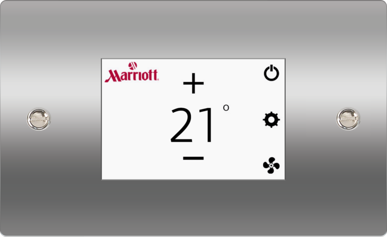 Brushed Steel Control Panel Frame - Marriott Light - On v2