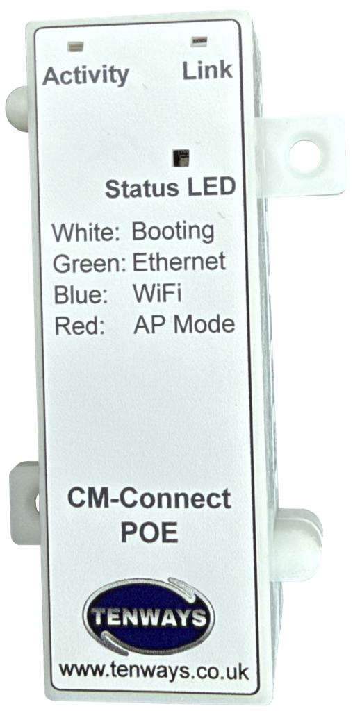 CM-Connect POE front with the status LED guide