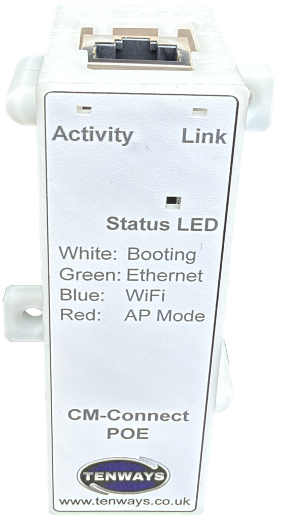 CM-Connect POE front and network socket